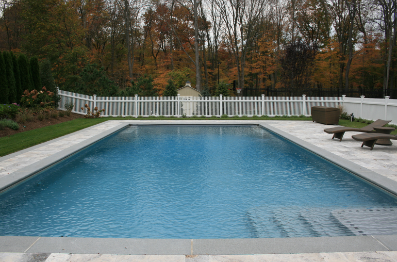 A swimming pool designed by Ambrosio Landscape Solutions