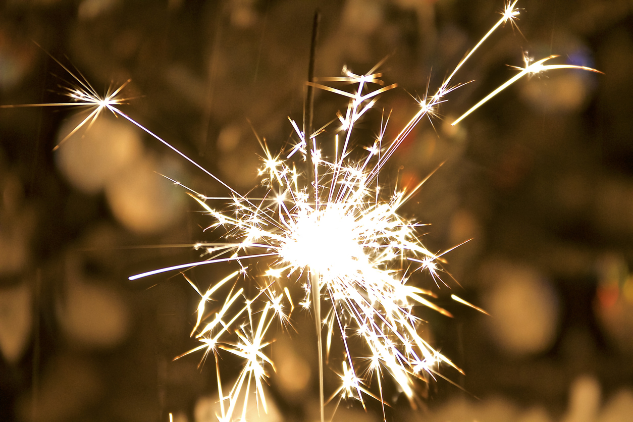 A Celebration celebrated with a vibrant sparkler