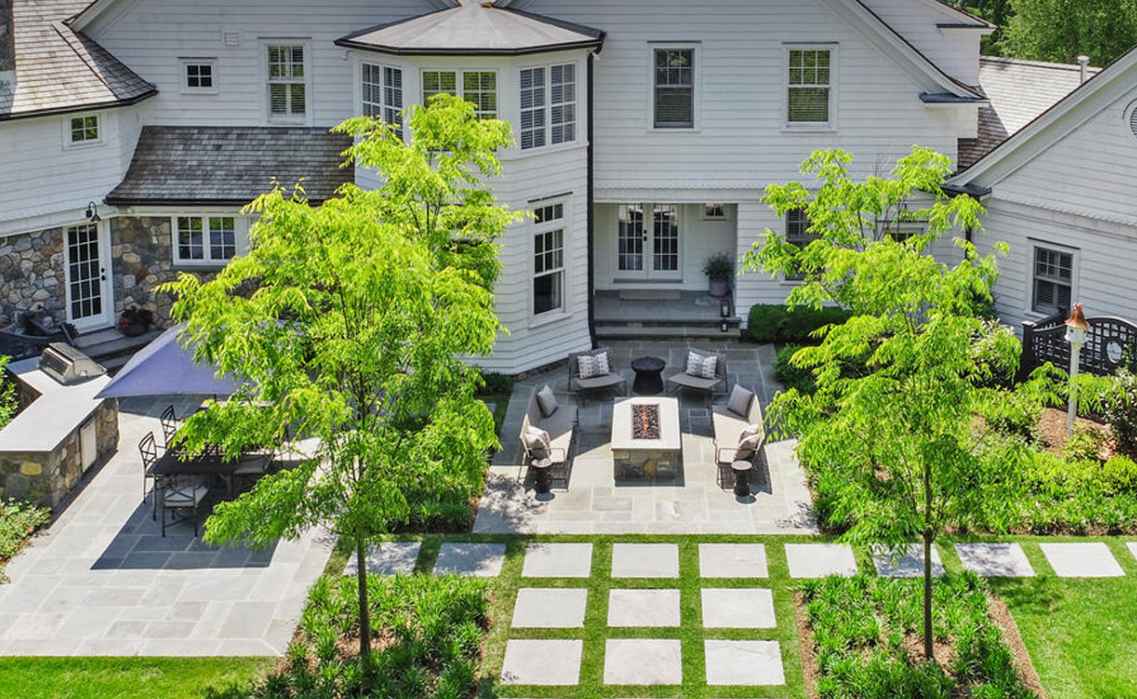 Backyard landscape design by Ambrosio Landscape Solutions